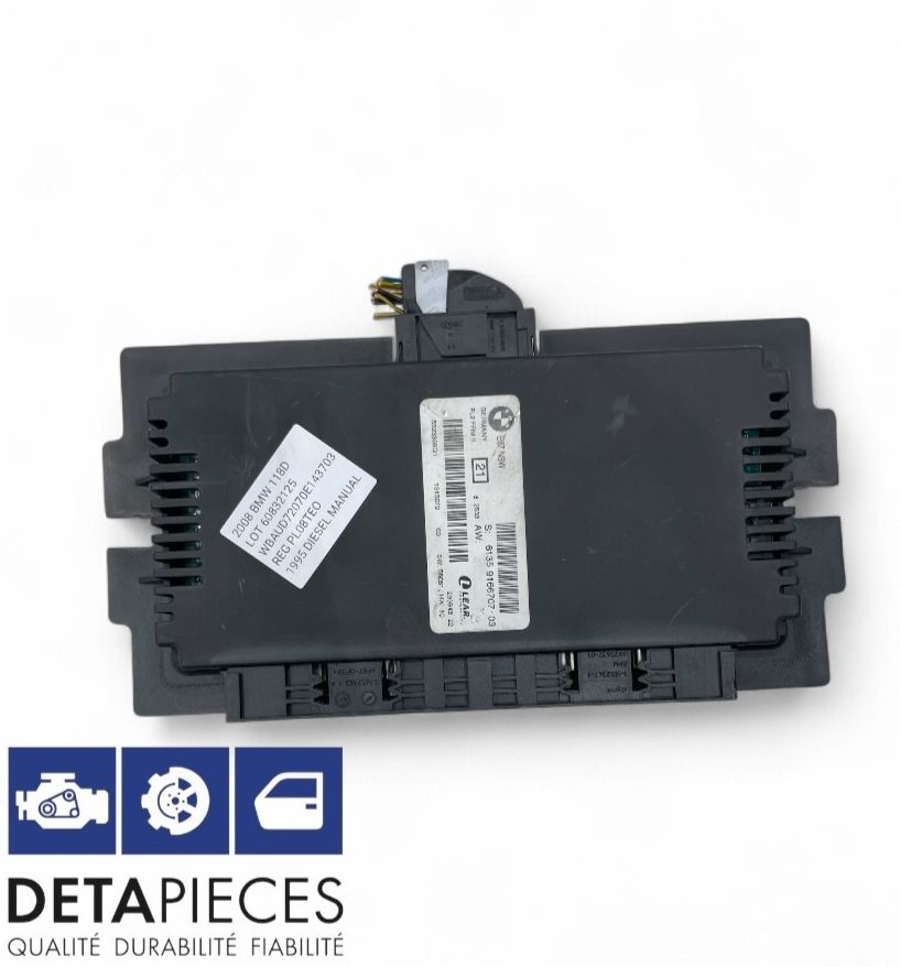 ✅Module de commande d'éclairage BMW 118D 2008 E87 LCI 61359166707-03 60832125