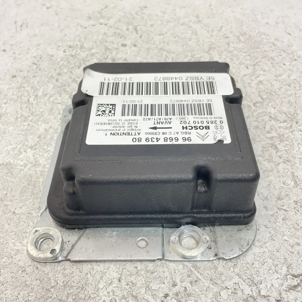 ✅CALCULTEUR AIRBAG PEUGEOT 207 SPORT 2010 9666843980 0285010702 80001565