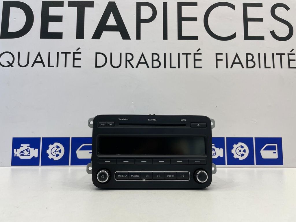 ✅UNITÉ PRINCIPALE RADIO / CD / DVD / GPS  SKODA FABIA 2013 5J0035161C  28289316