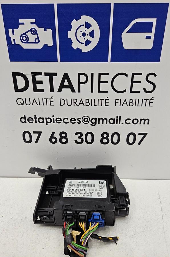 ✅Boitier gestion aide stationnement OPEL ASTRA 2013 R: 22810361 L: 46367434