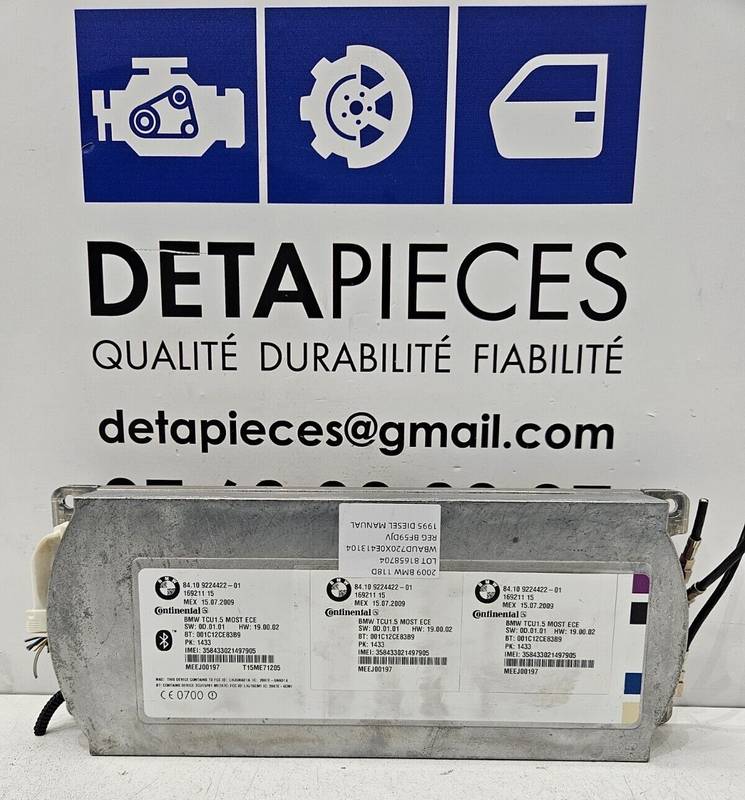 ✅BLUETOOTH MODULE TCU BMW 1' 118D E87 2009 81658704 84109224422 922442201