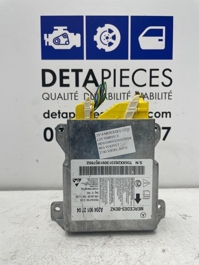 ✅Calculateur d'airbag MERCEDES BENZ C220 W204 2014 A2049012704 5WK44739 50889515