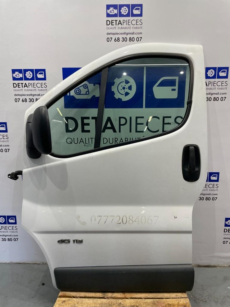 ✅PORTE AVANT GAUCHE RENAULT TRAFIC 2010  45597974  7751478602 (SANS RÉTRO)