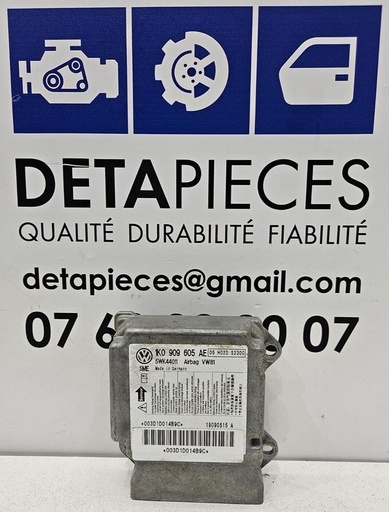 ✅BOITIER AIR BAG VOLKSWAGEN SCIROCCO III 2009 1KO909605AE 5WK44011 58589514