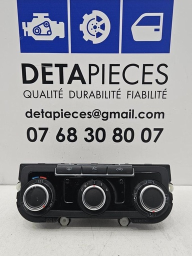 ✅PANNEAU DE COMMANDE CHAUFFAGE VOLKSWAGEN GOLF 2010 VI COMBI 3C8907336 80737744
