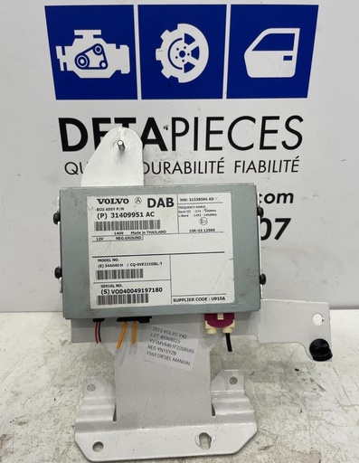 ✅Amplificateur d'antenne VOLVO V40 2015 1.6D 31328586 31409951 49368025